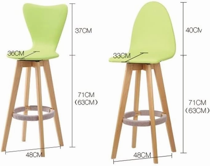Bar Chairs Modern Home Living Room Dining Room Bar Chair Casual Coffee Shop Bar Stool Simple High Stool Fashion Office Chair Bar Stools with Back(Brown-c)