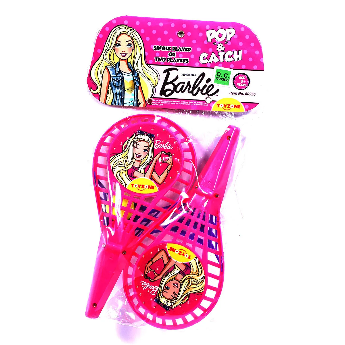 Barbie POP Catch Set Half cut | Launch and catch game | Catch ball set | Handheld launchers | Active play toy | Ball launcher toy | Pop trigger | ball launcher set | For age 3  years