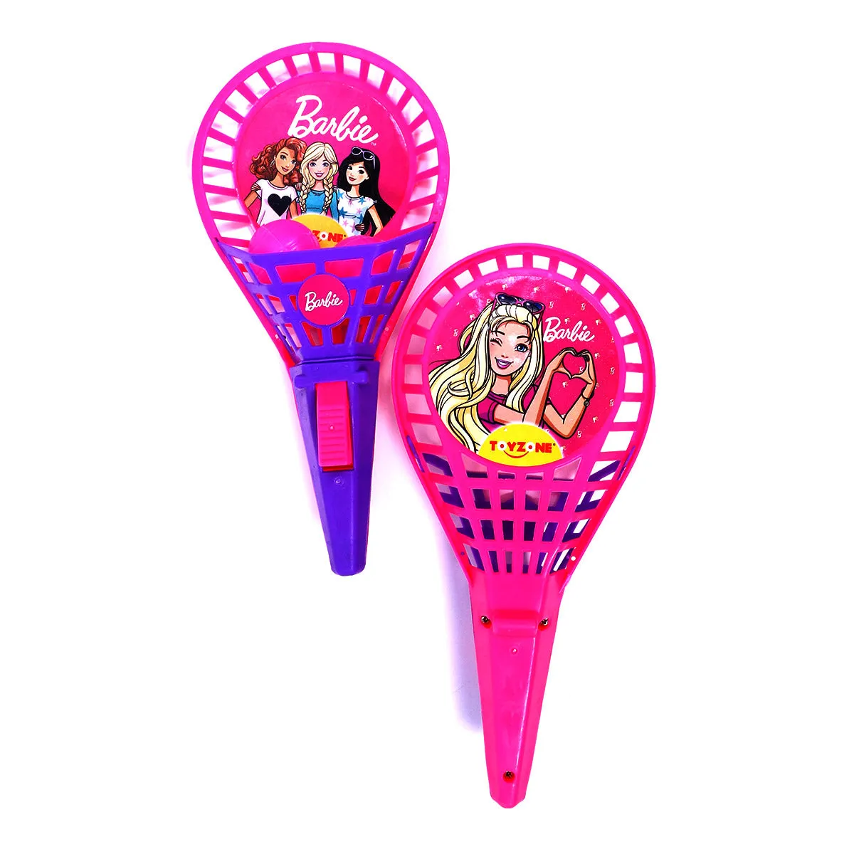 Barbie POP Catch Set Half cut | Launch and catch game | Catch ball set | Handheld launchers | Active play toy | Ball launcher toy | Pop trigger | ball launcher set | For age 3  years