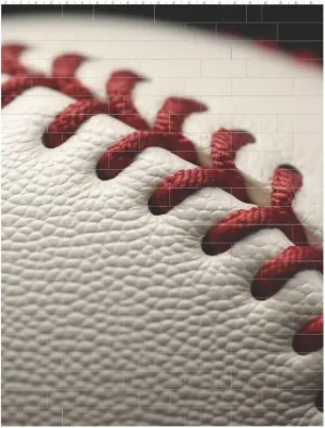 Baseball Lace Close Up Building Block Puzzle Personalized Building Bricks for Adults Square Shaped Block Puzzle Building Brick Block Puzzles Valentine's Day Gifts for Home Decor Brick Puzzle