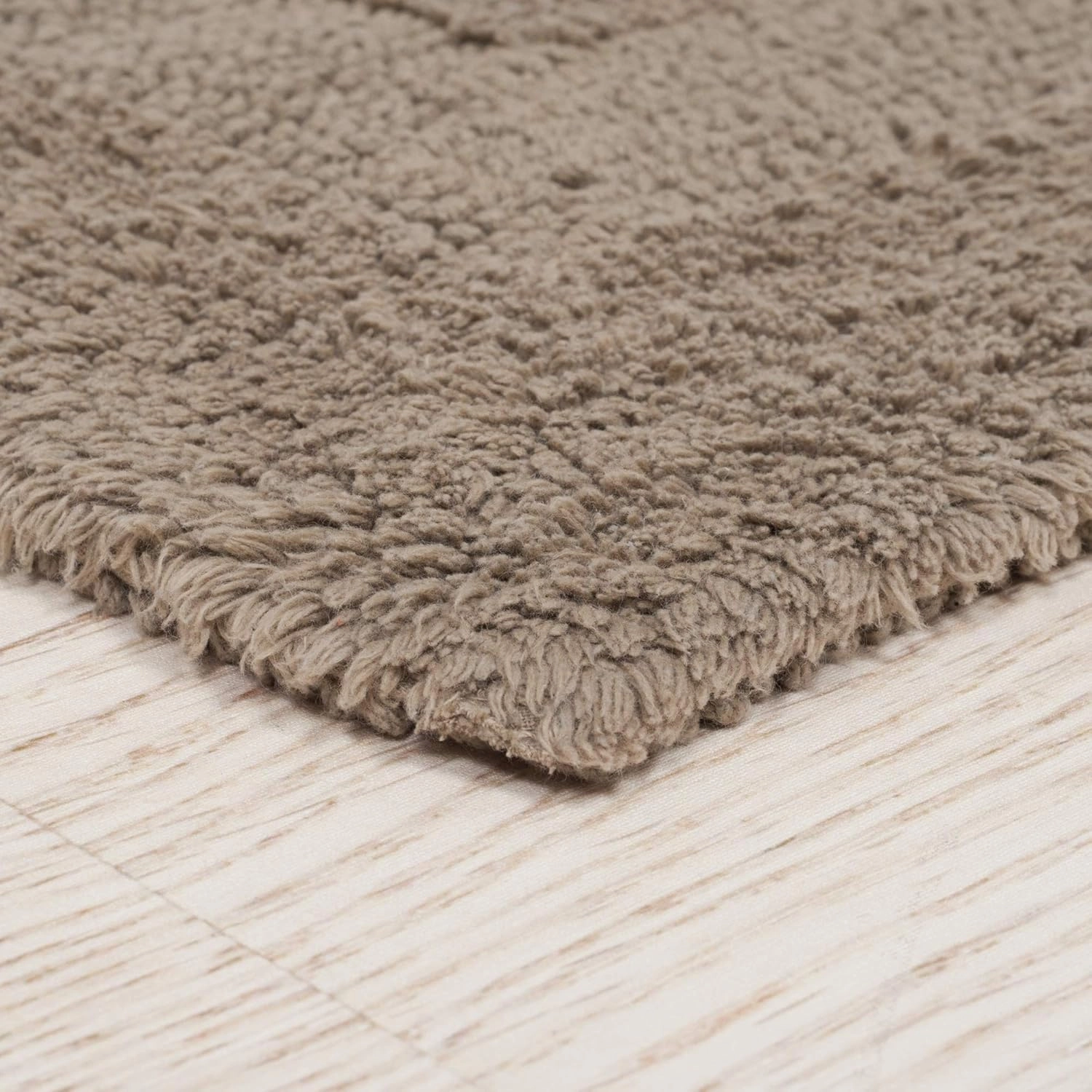Bathroom Rugs - 2-Piece Cotton Bathroom Mat Set - Machine Washable Bath Mats for Washroom, Kitchen, or Laundry Room by Lavish Home (Taupe)