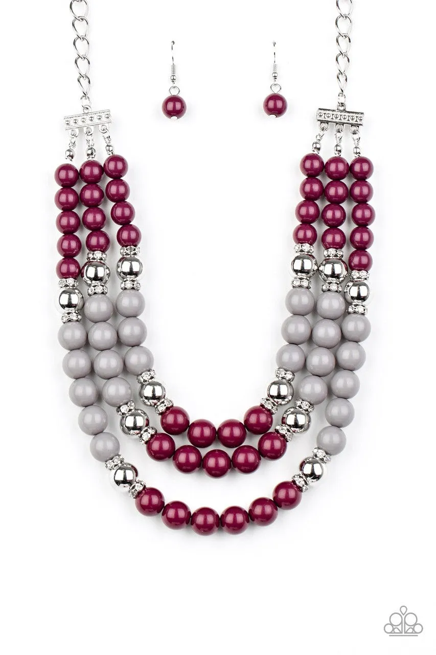 BEAD Your Own Drum Purple Paparazzi Necklace