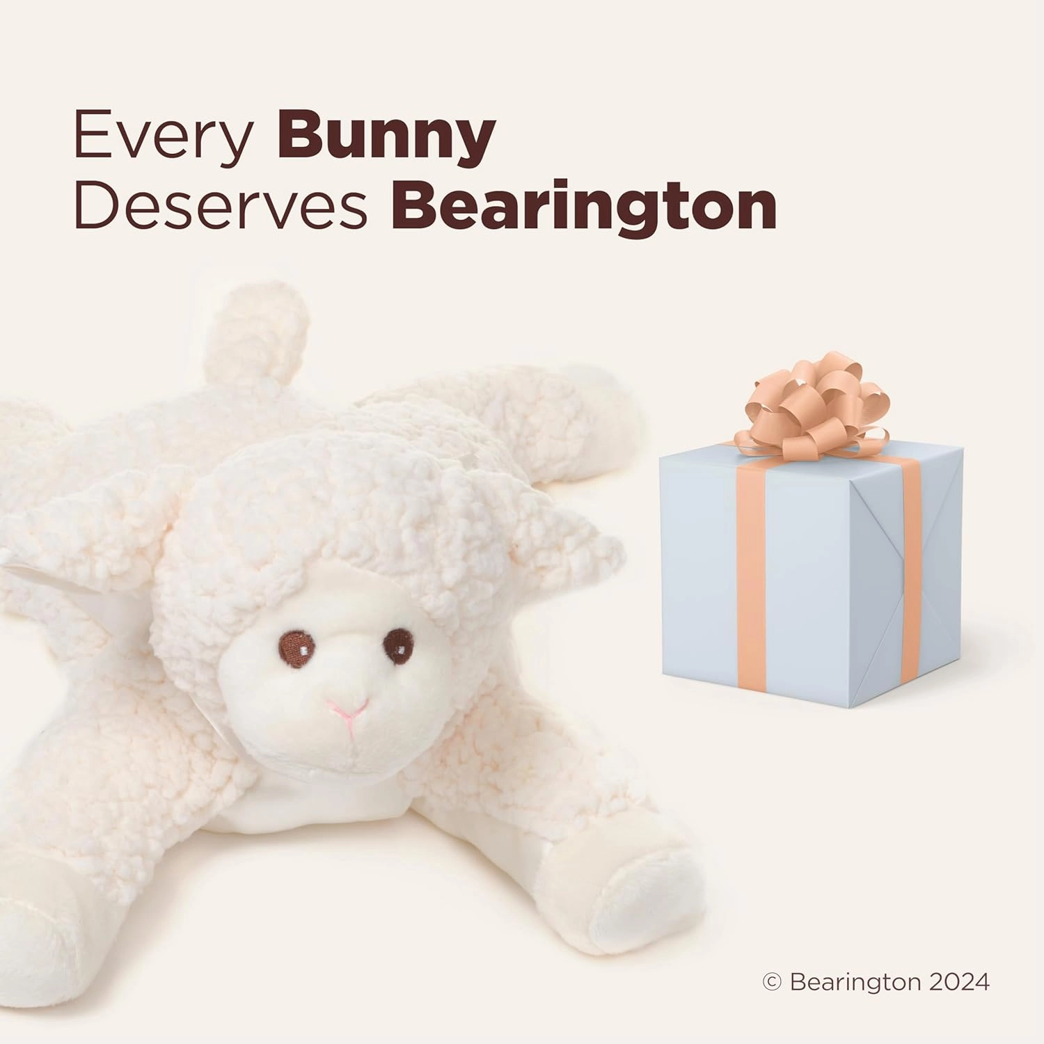 Bearington Collection Baa Stuffed Animal Lamb, 12" Creamy White Baby Lamb Plush - Sheep Stuffed Animal - Sheep Toy