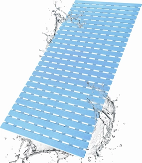 BEMISO Shower Mat Non Slip Bathtub Mat with Suction Cups and Drain Holes 37.4 x15.7 Inch Bath Mat for Tub & Shower.Easy Dry,Easy to Cut,Eco-Friendly
