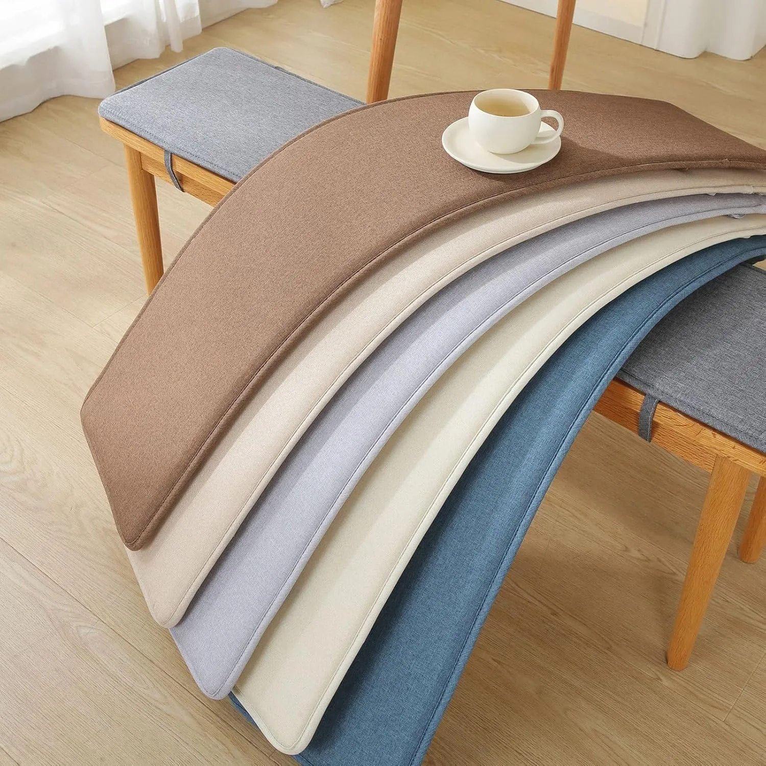 Bench Cushions for Indoor Furniture 40/48/60 x 14/15/17/11 inch Rectangular Non Slip Outdoor Bench Cushion pad for Deck Chair Swings Bench Cushion(Dark Gray,13x59inch)
