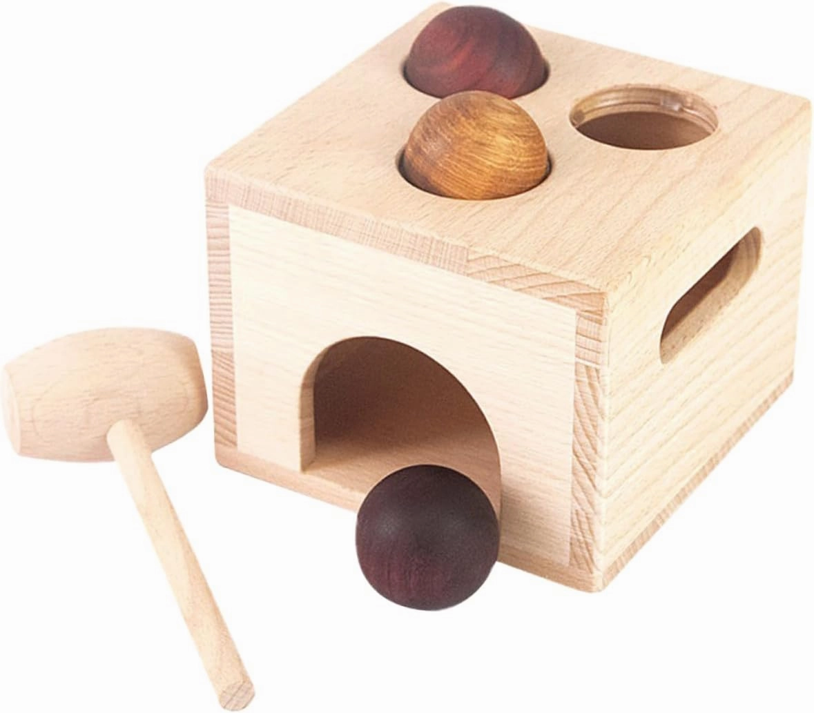 BESPORTBLE 1 Set Wooden Knock for Educational Beating Fun Ball Playset Hand Coordination Development Present