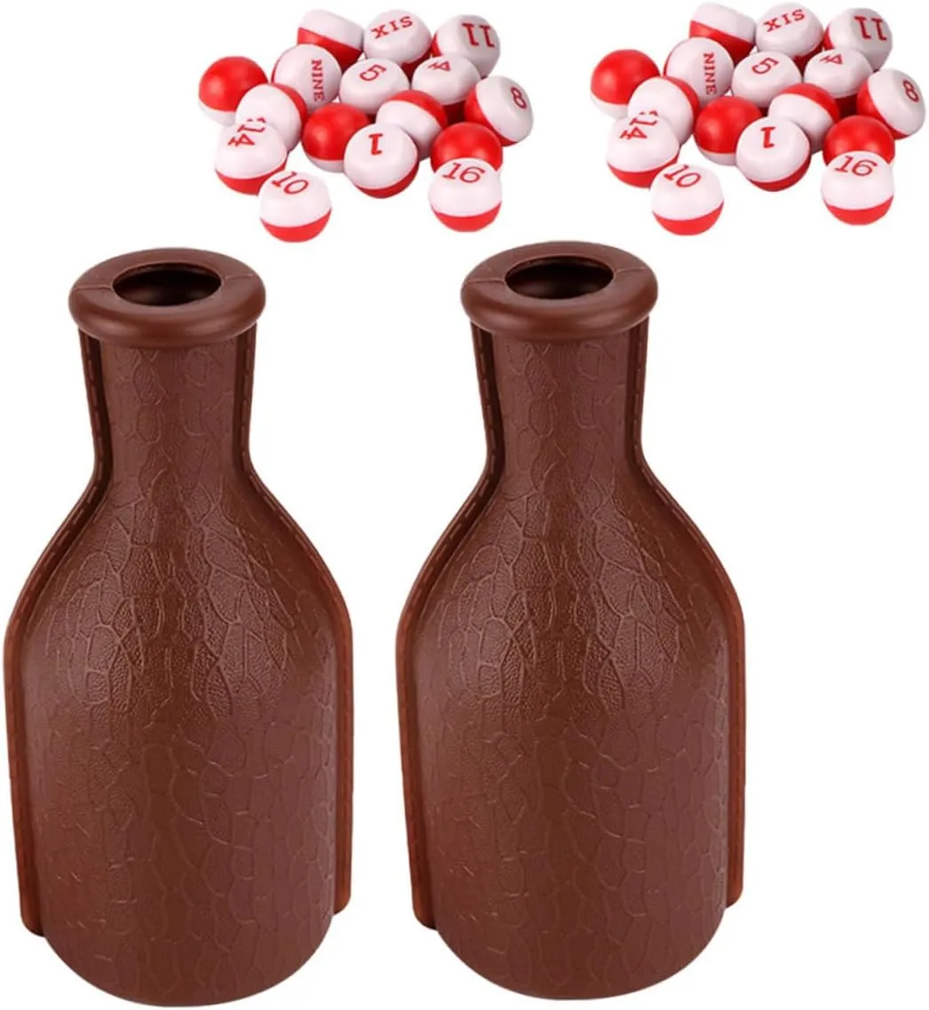 Billiard Accessory Set 2pcs Billiard Pool Shaker Bottle Plastic Dice Ball Pool Bottle Props Snooker Dice