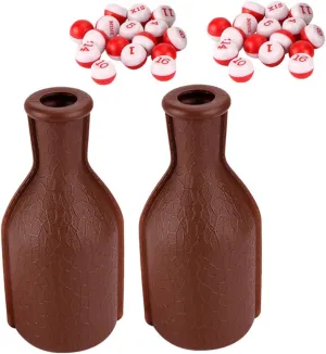 Billiard Accessory Set 2pcs Billiard Pool Shaker Bottle Plastic Dice Ball Pool Bottle Props Snooker Dice