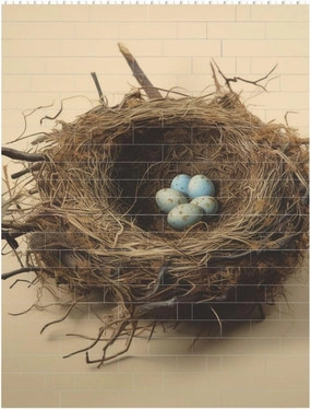 Birds Nest Building Block Puzzle Personalized Building Bricks for Adults Block Puzzle Building DIY Brick Block Puzzles Valentine's Day Gifts for Home Decor Brick Puzzle