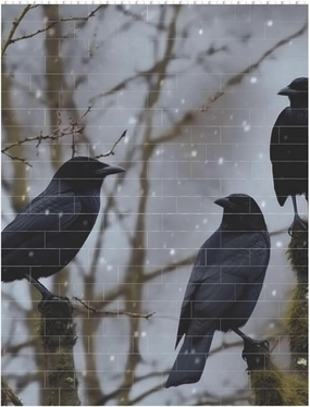 Black Crow Birds Building Block Puzzle Personalized Building Bricks for Adults Square Shaped Block Puzzle Building Brick Block Puzzles Valentine's Day Gifts for Home Decor Brick Puzzle