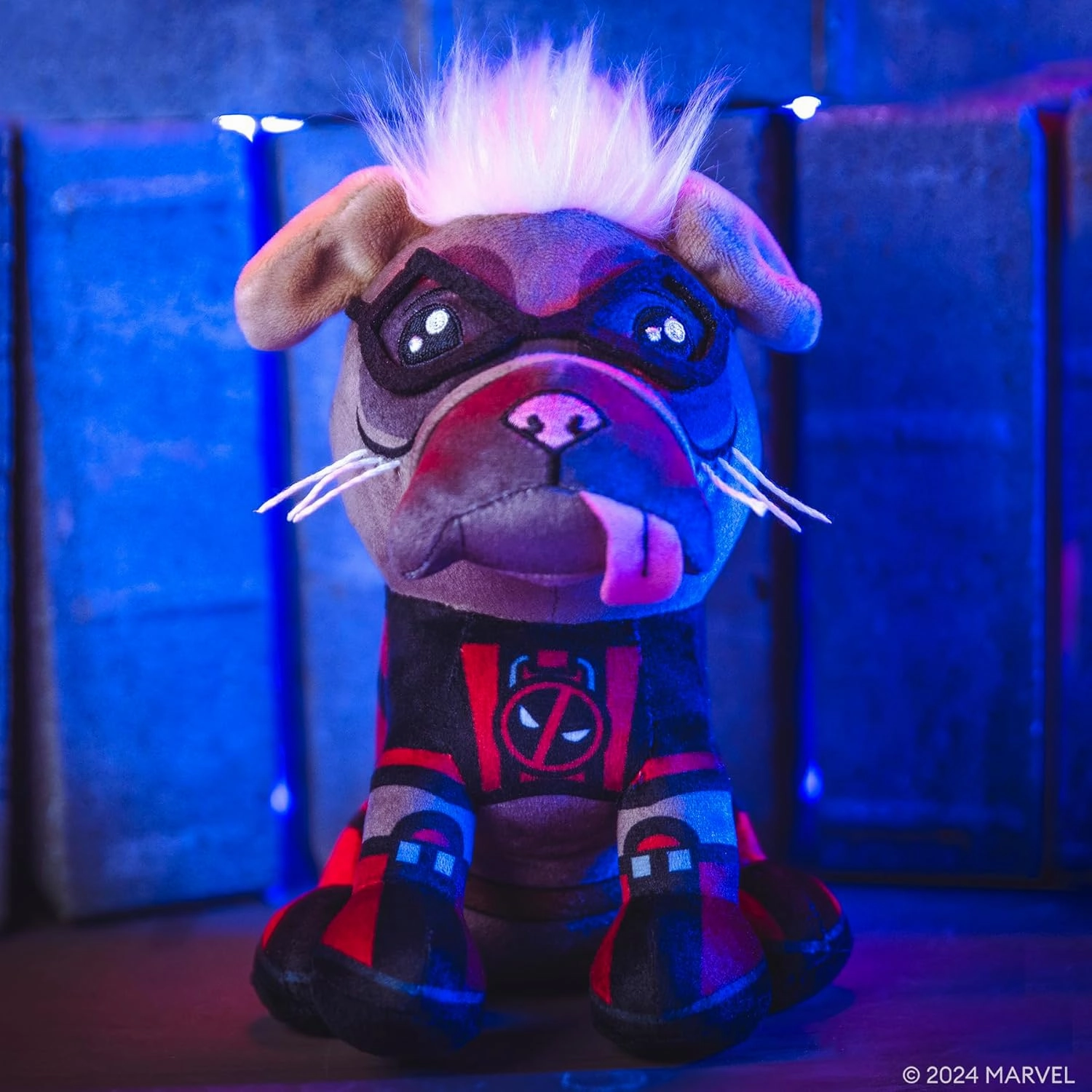 Bleacher Creatures Marvel Deadpool 3 Dogpool 8" Kuricha Sitting Plush- Soft Chibi Inspired Toy