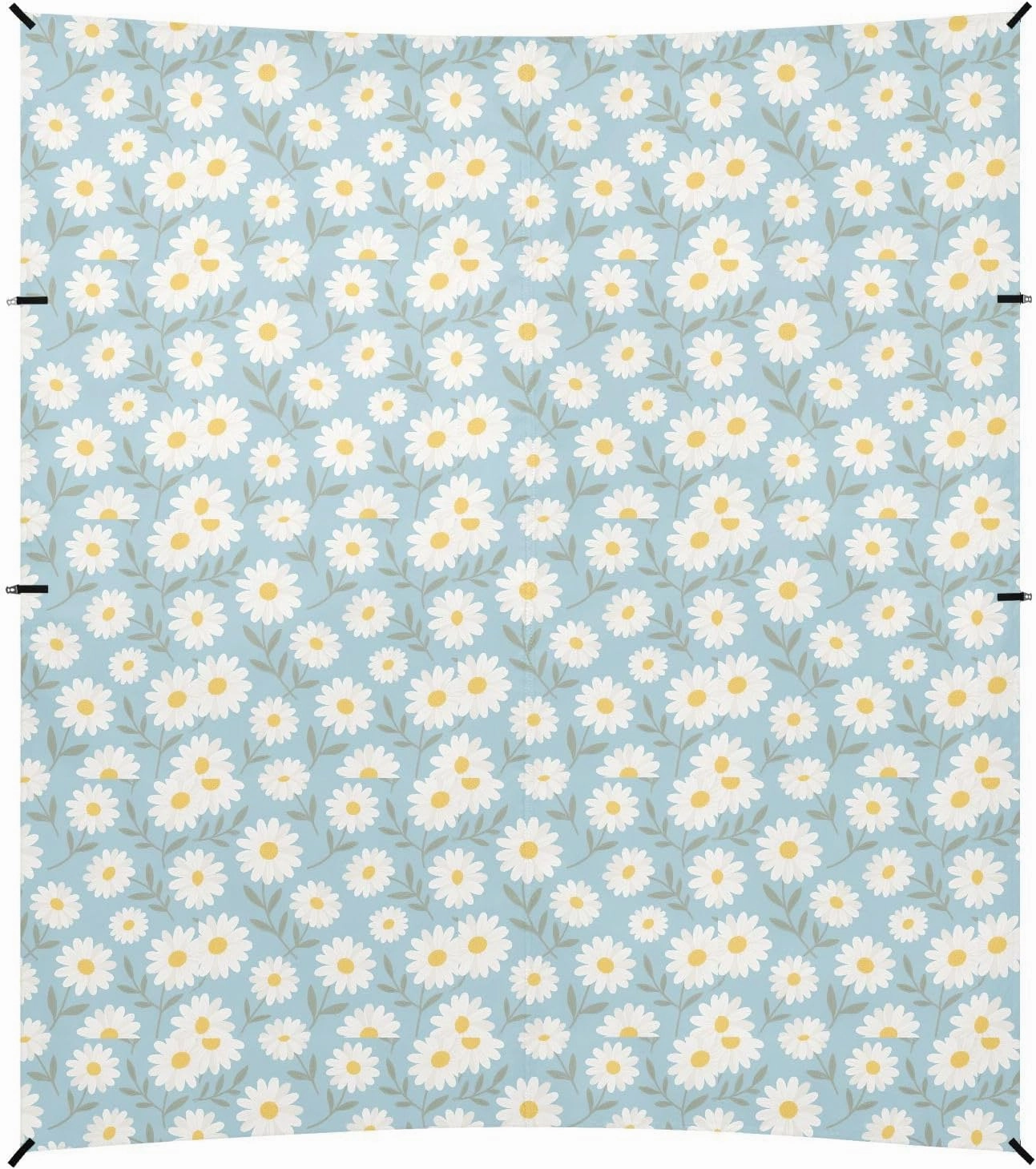 Blue and White Daisies Beach Cabana Tent UPF50 Lightweight Large Sun Shade with Carrying Bag for Family Travel