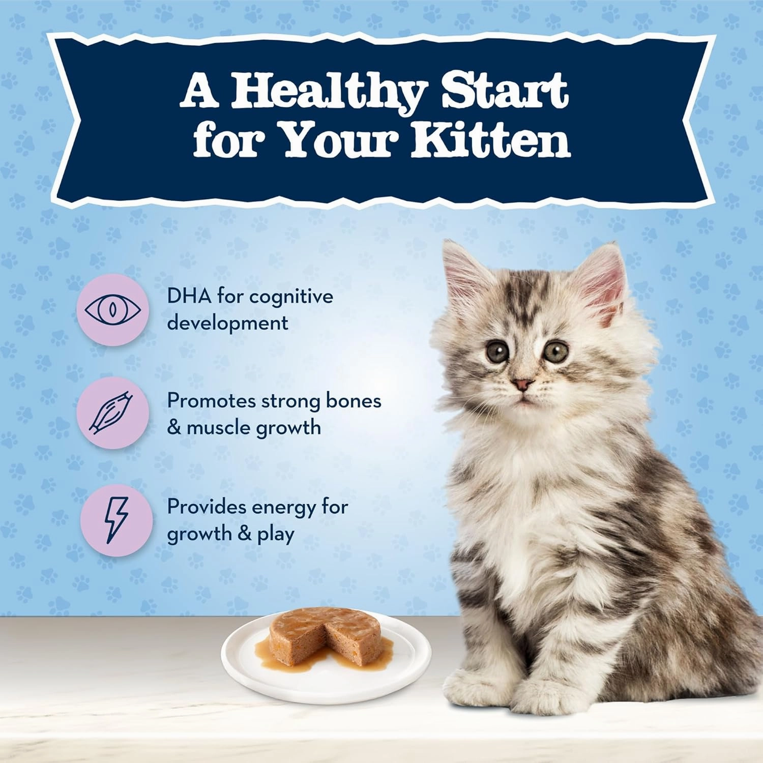 Blue Buffalo Baby Blue Natural Dry Food for Kittens, Healthy Growth Formula with DHA, Chicken and Brown Rice Recipe, 5-lb. Bag