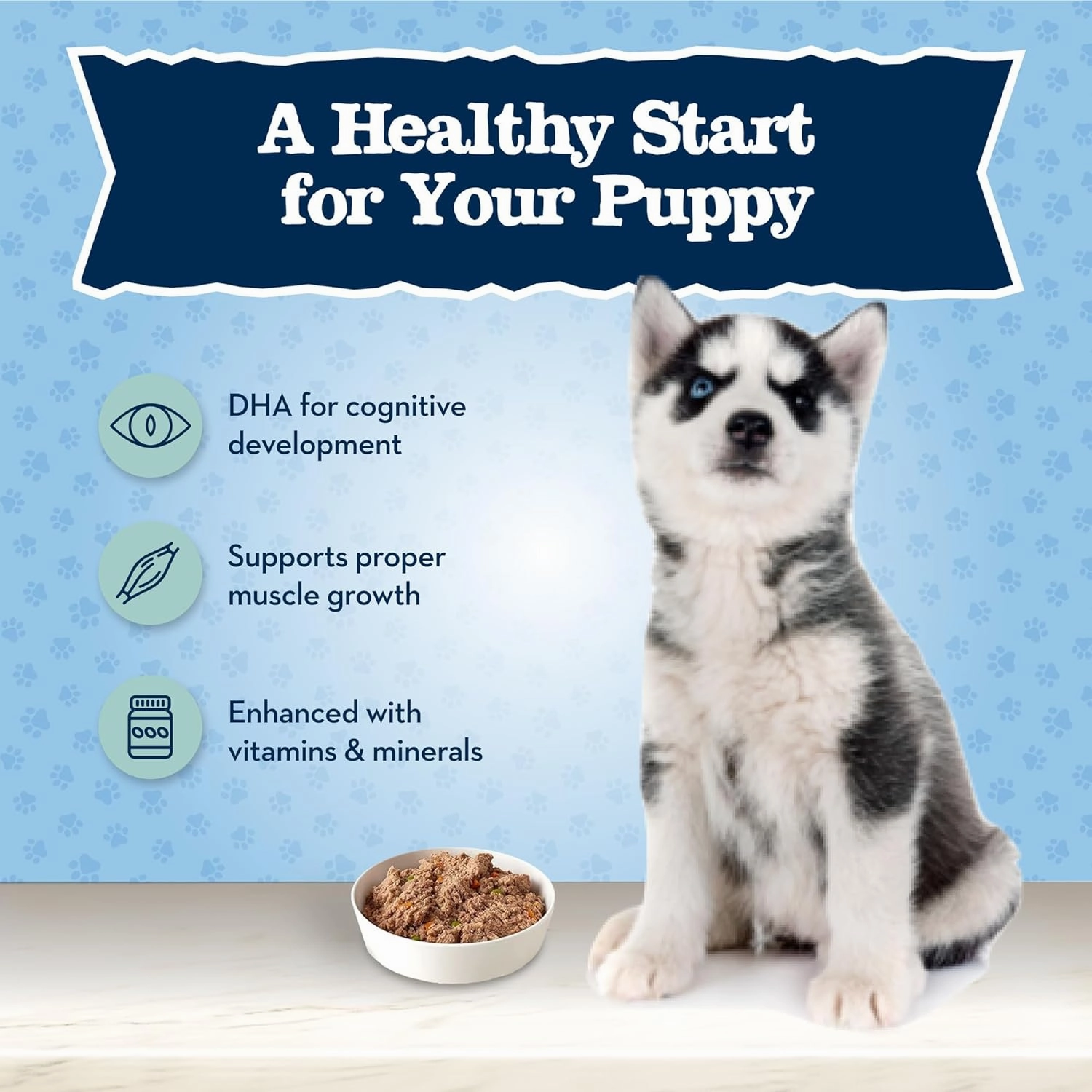 Blue Buffalo Baby BLUE Natural Wet Food for Puppies, Healthy Growth Formula with DHA, Turkey & Vegetable Recipe, 12.5-oz. Cans, 12 Count