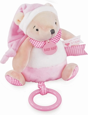 BN0719 Pink Bear Music Box Pink