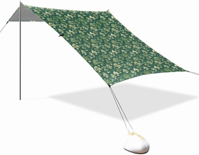 Bonsai Dark Green Beach Tent & Canopy UPF50 Lightweight Outdoor Sun Shade with Sand Pockets for Camping, Fishing, Backyard Fun