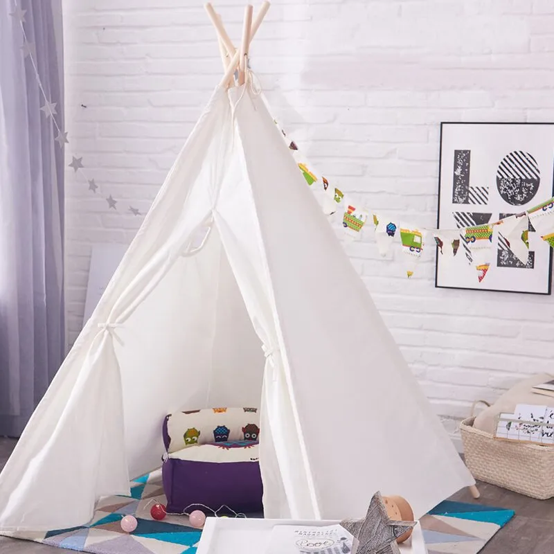 Brand new Kingso Indoor Fabric Play Teepee with Carrying Bag! Natural! Ages 3 
