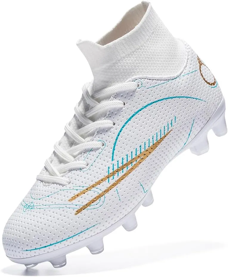 breooes Boys Soccer Cleats Kids Footaball Cleats Outdoor Trainning Soccer Shoes Athletic Girls Football Shoes
