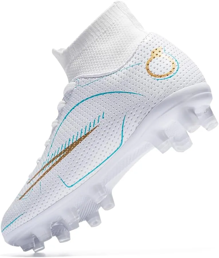 breooes Boys Soccer Cleats Kids Footaball Cleats Outdoor Trainning Soccer Shoes Athletic Girls Football Shoes