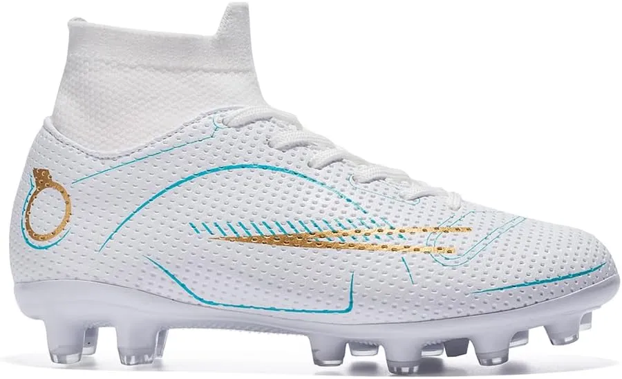 breooes Boys Soccer Cleats Kids Footaball Cleats Outdoor Trainning Soccer Shoes Athletic Girls Football Shoes