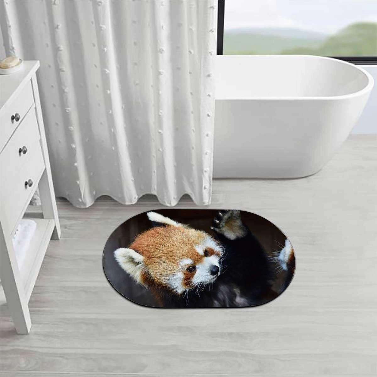 Brown Green Quick Drying Mat Silicone Magic Bath Mat Africa Panda Activity Eco Photo Water Absorbent Rug Diatom Mud Mat for Indoor and Outdoor Jungle Animals 15.7x23.6 Inches