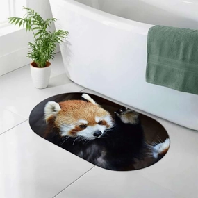 Brown Green Quick Drying Mat Silicone Magic Bath Mat Africa Panda Activity Eco Photo Water Absorbent Rug Diatom Mud Mat for Indoor and Outdoor Jungle Animals 15.7x23.6 Inches