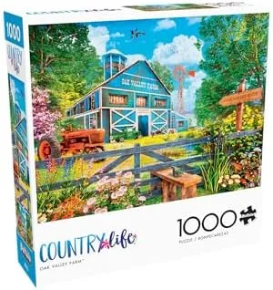 Buffalo Games - Dominic Davison - Oak Valley Farm - 1000 Piece Jigsaw Puzzle for Adults -Challenging Puzzle Perfect for Game Nights - Finished Size is 26.75 x 19.75