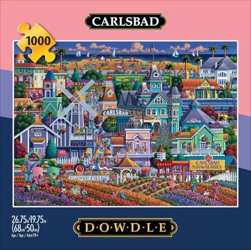 Buffalo Games - Eric Dowdle - Carlsbad - 1000 Piece Jigsaw Puzzle for Adults -Challenging Puzzle Perfect for Game Nights - Finished Size is 26.75 x 19.75