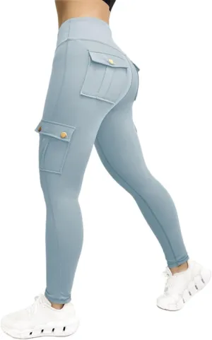 Butt Lifting Leggings for Women 2024 Fashion Flare Cargo Gym Workout Leggings High Waist Seamless Yoga Baggy Pants