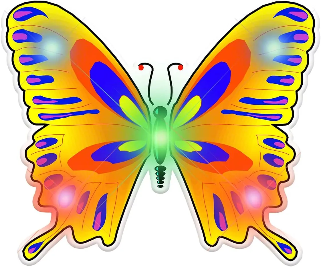Butterfly Light Up Flashing LED Lapel Pins (Set of 5)