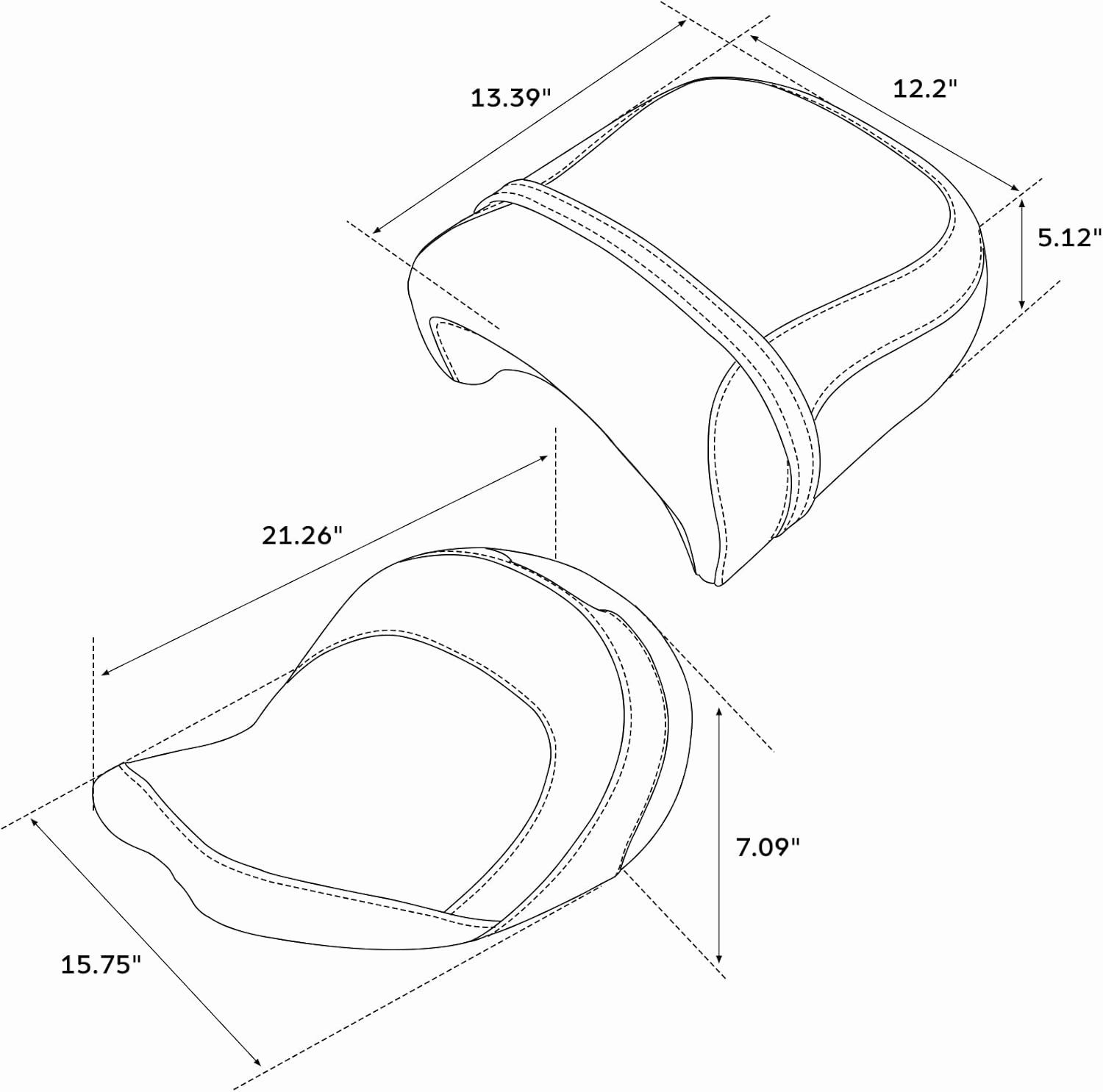 C.C. RIDER 2 Up Driver Rider&Passenger Seat Fit for Indian Chieftain 2014-2024 Roadmaster 2015-2024 Springfield 2016-2024 Vintage 2020-2021
