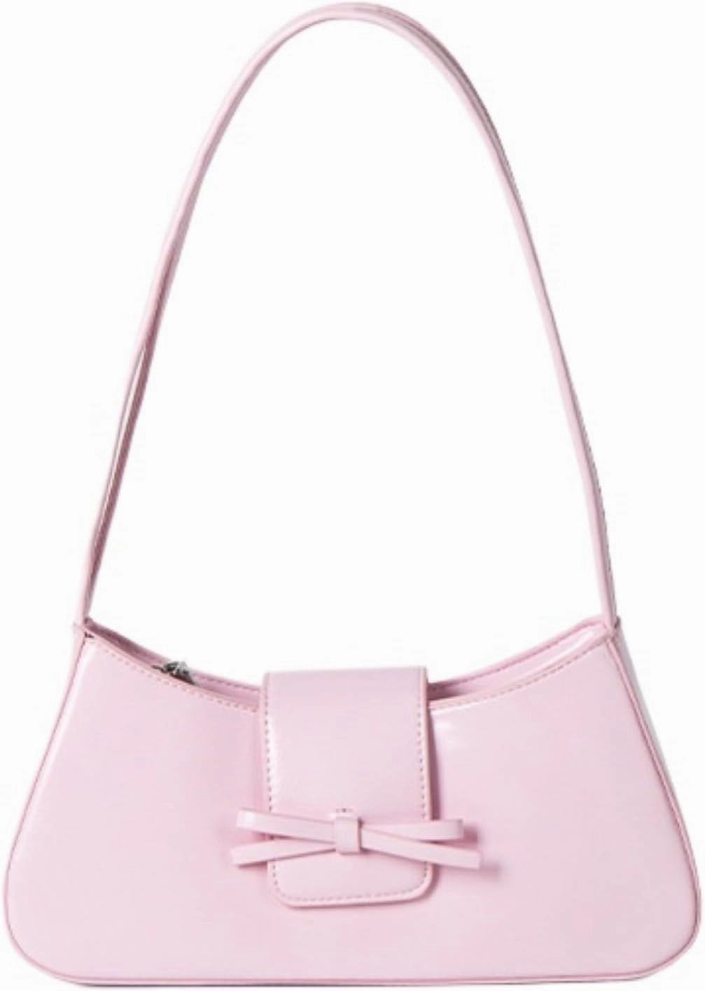 Cabernet Red Patent Leather Shoulder Bag - Coquette Handbag With Bow - Y2k Style Aesthetic Accessory