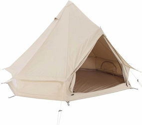 Canvas Bell Tent - Mongolian Yurt Tent 4-Season Double Layers Teepee Pyramids Indian Tent for Family Camping Outdoor Hunting