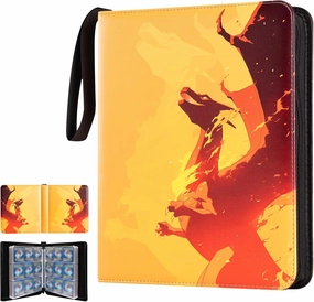 Card Binder 9 Pocket, 900 Pockets Card Binder with 50 Removable Sleeves, Water-Proof Faux Leather Binder for Trading Cards, Coupons and Game Cards.