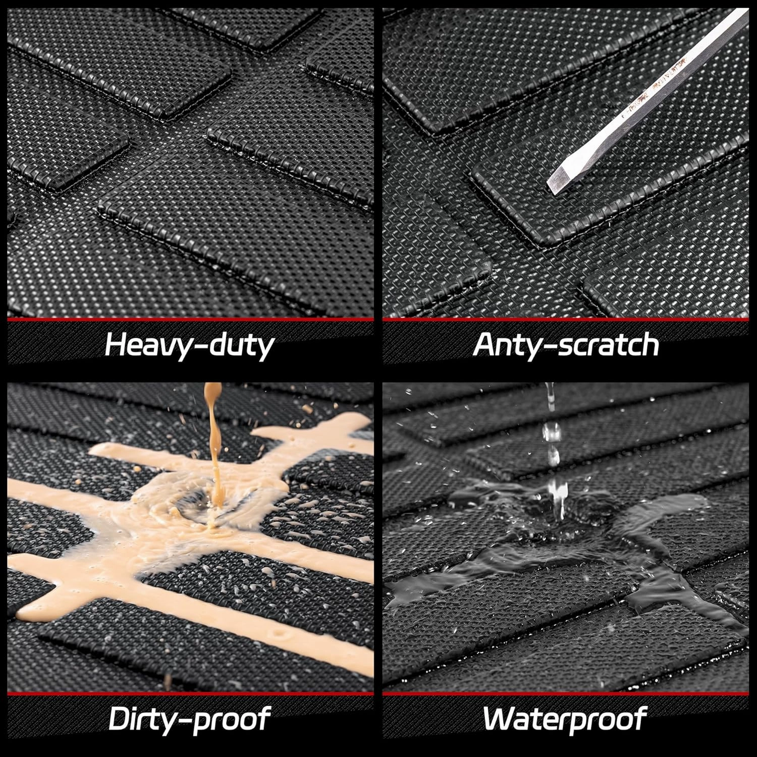 Cargo Liner Compatible with 2016-2022 Mercedes Benz GLC Cargo Mat，All Weather Protection Trunk Liner Rear Trunk mat，Black