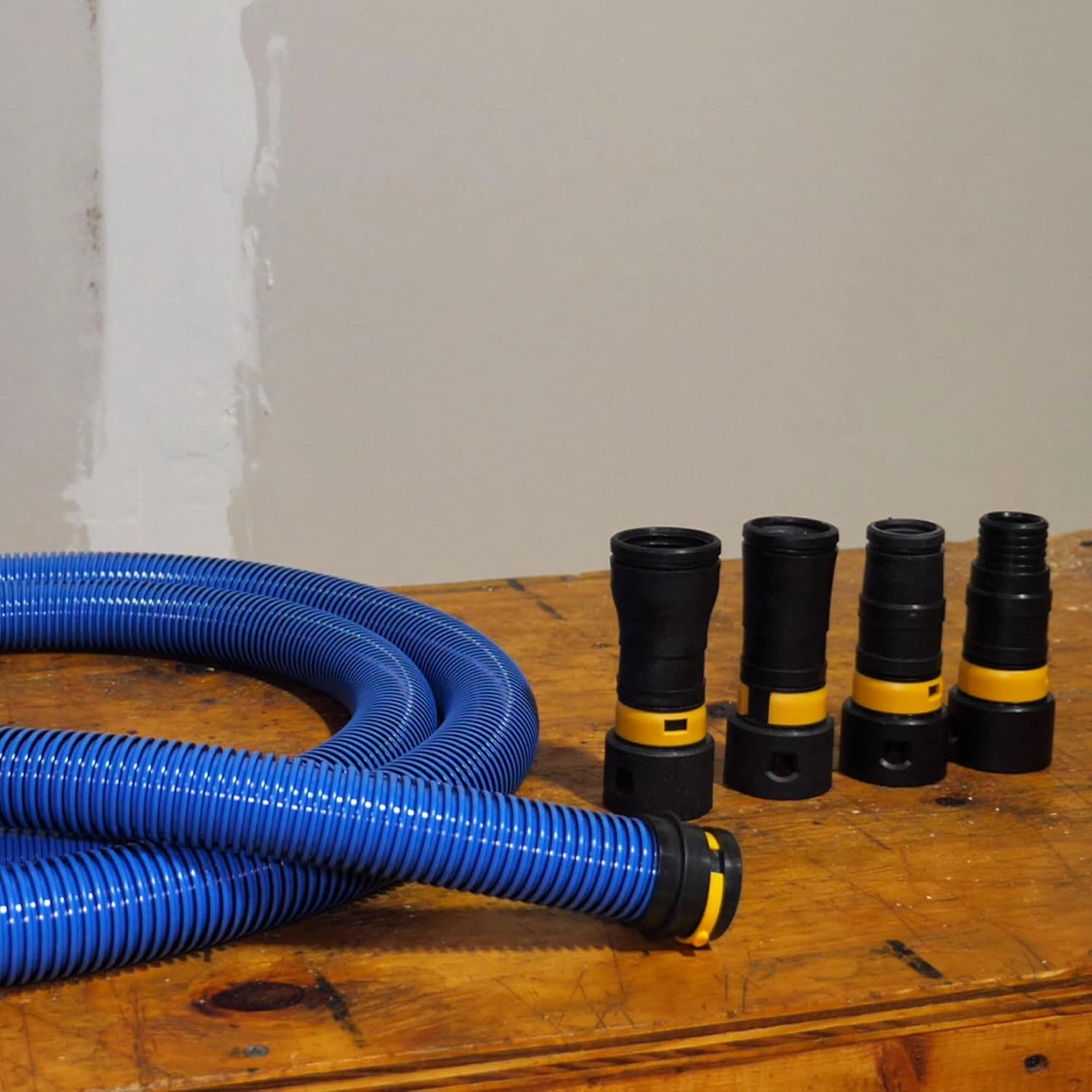 Cen-Tec Systems 94511 Antistatic Wet/Dry Vacuum Shop Vacs with Universal Power Tool Adapter Set, 10 Ft. Hose, Blue