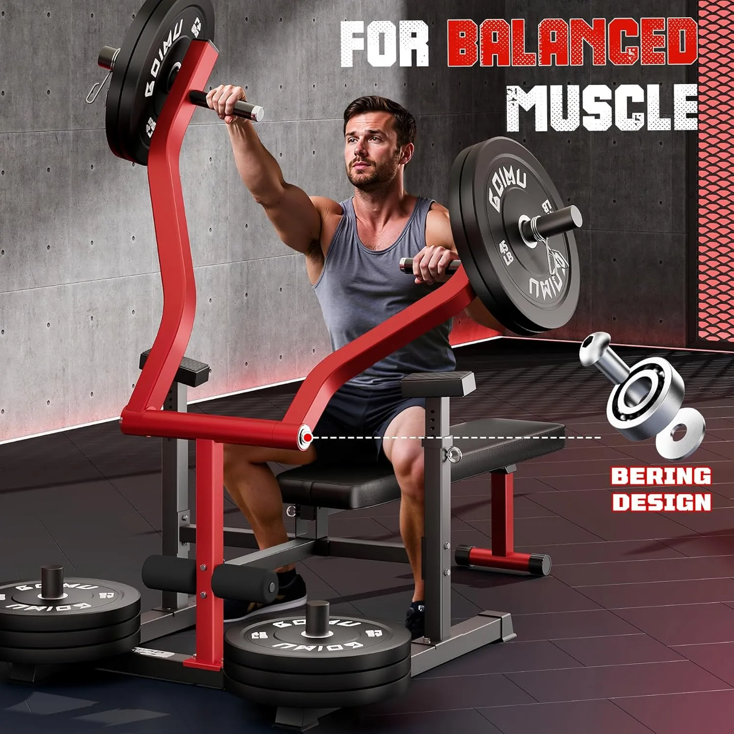 Chest Press Machine, Z1-PRO Weight Bench Press Machine with Independent Converging Arms, Adjustable Flat Incline Bench Press for Chest, AB Workout Home Gym Equipment