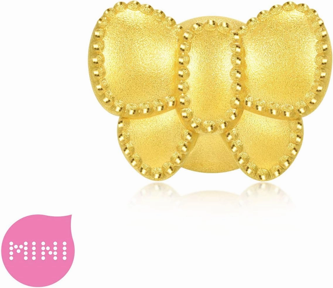 CHOW SANG SANG 999 24K Solid Gold Ribbon Mini Charm Bracelet for Women 92449C