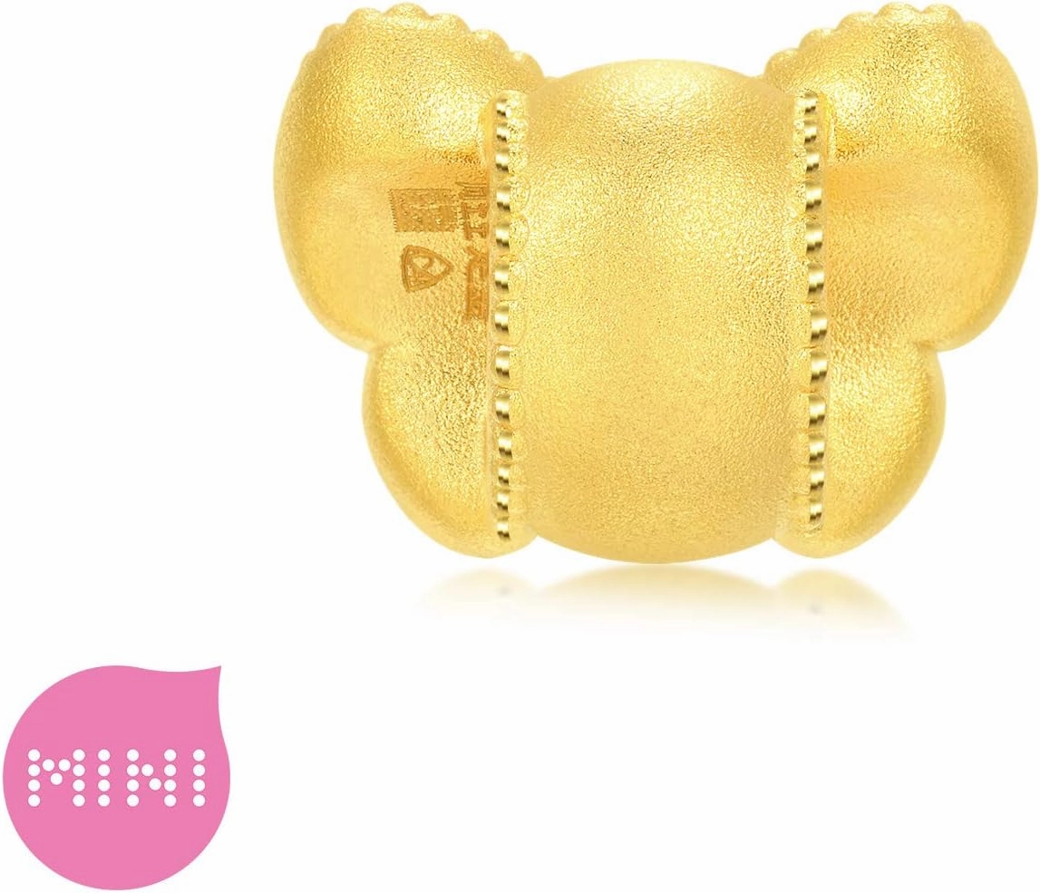 CHOW SANG SANG 999 24K Solid Gold Ribbon Mini Charm Bracelet for Women 92449C