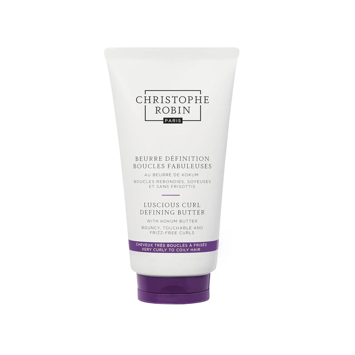 Christophe Robin Luscious Curl Defining Butter With Kokum Butter for Textured Hair and Frizz-Free Finish and Shine 5 fl. oz