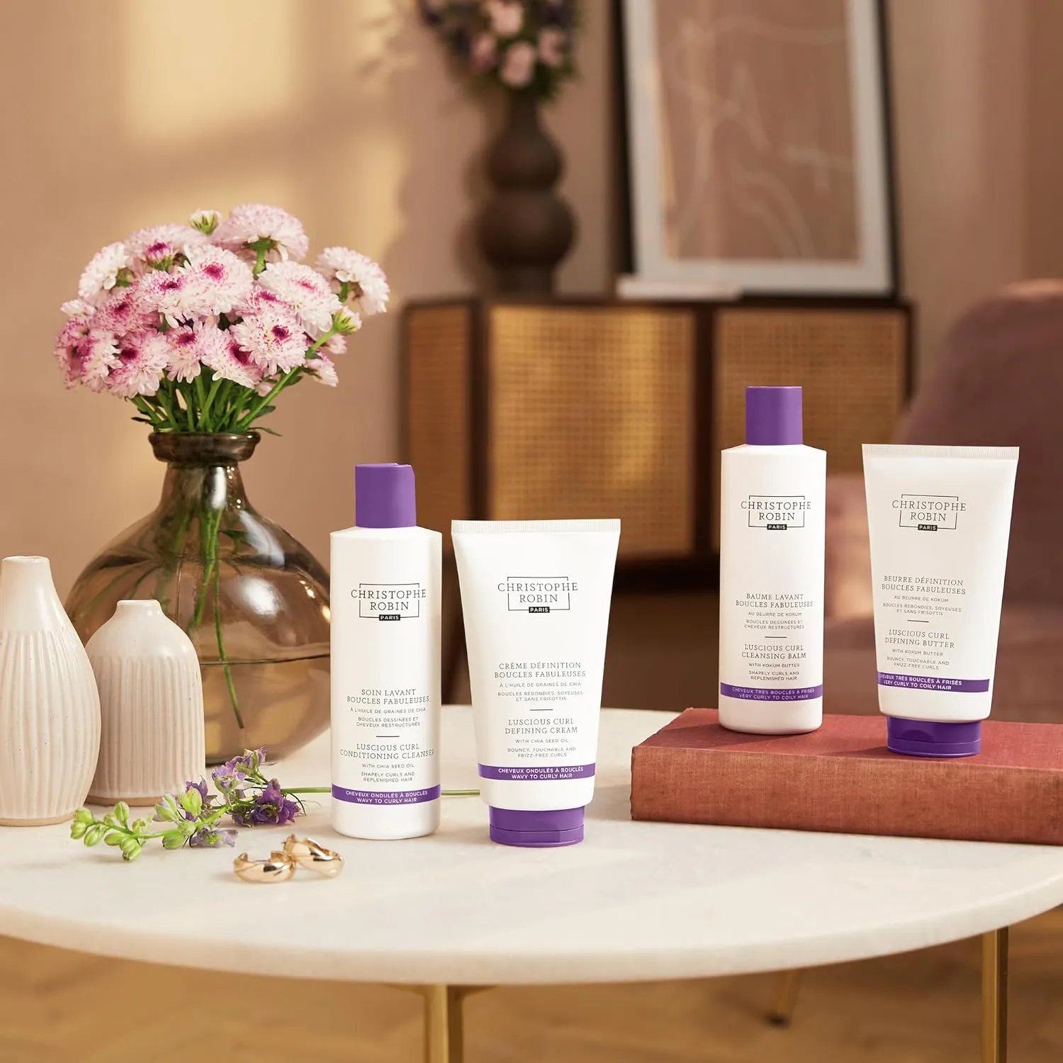 Christophe Robin Luscious Curl Defining Butter With Kokum Butter for Textured Hair and Frizz-Free Finish and Shine 5 fl. oz