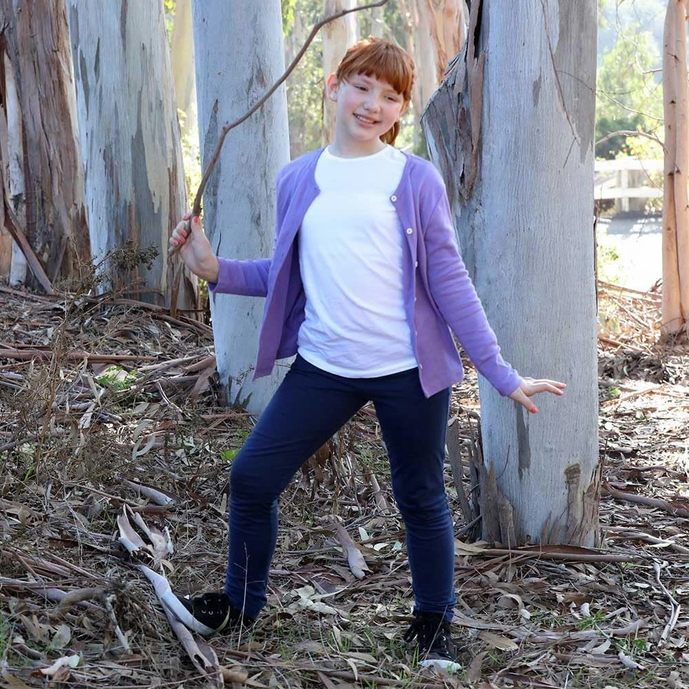 City Threads Girls Cardigan Top Button Down Sweater Layering School Play for Sensitive Skin SPD Sensory Friendly