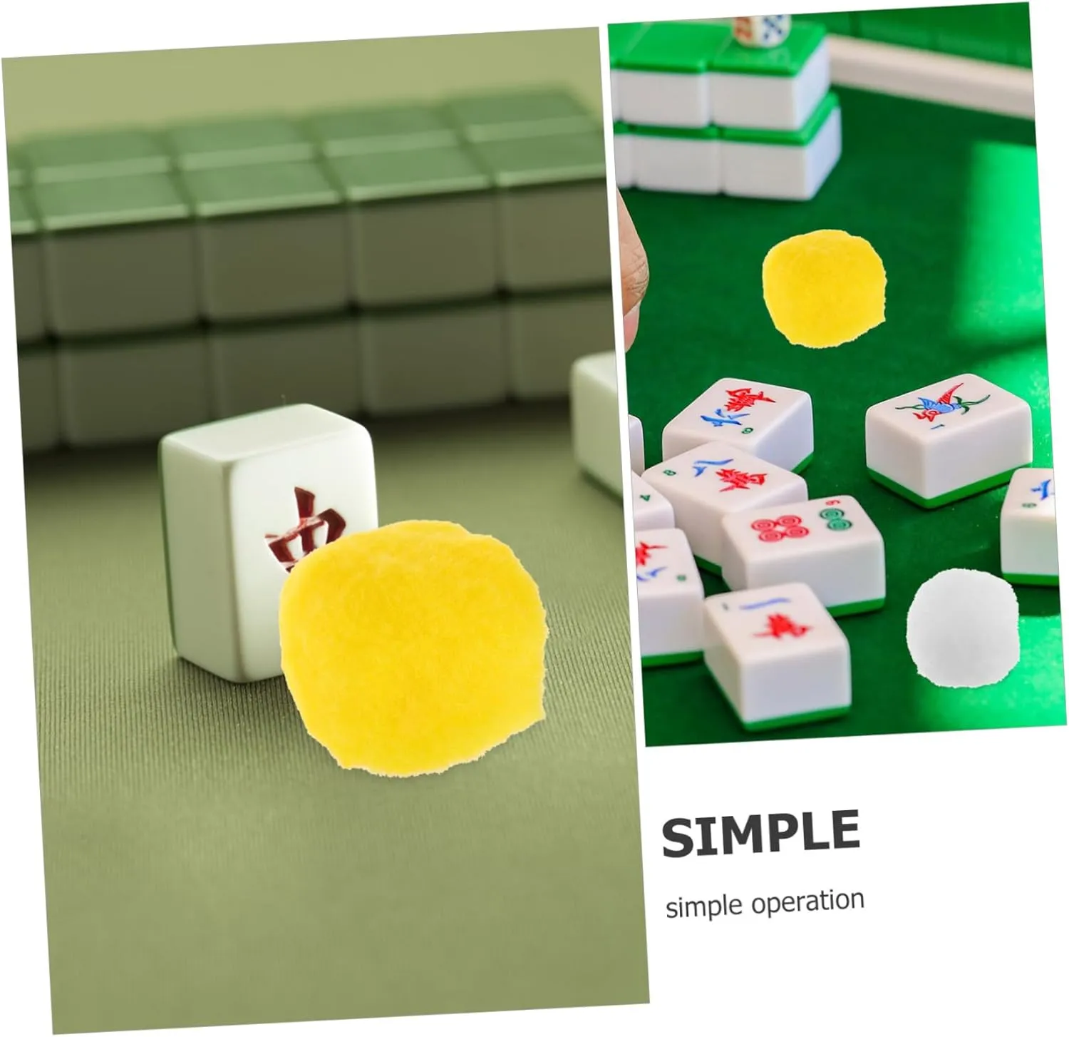Cleaning Ball Mahjong Tiles Table with Only Accessory Large Mahjong Machine Washing Balls Mahjong Ball