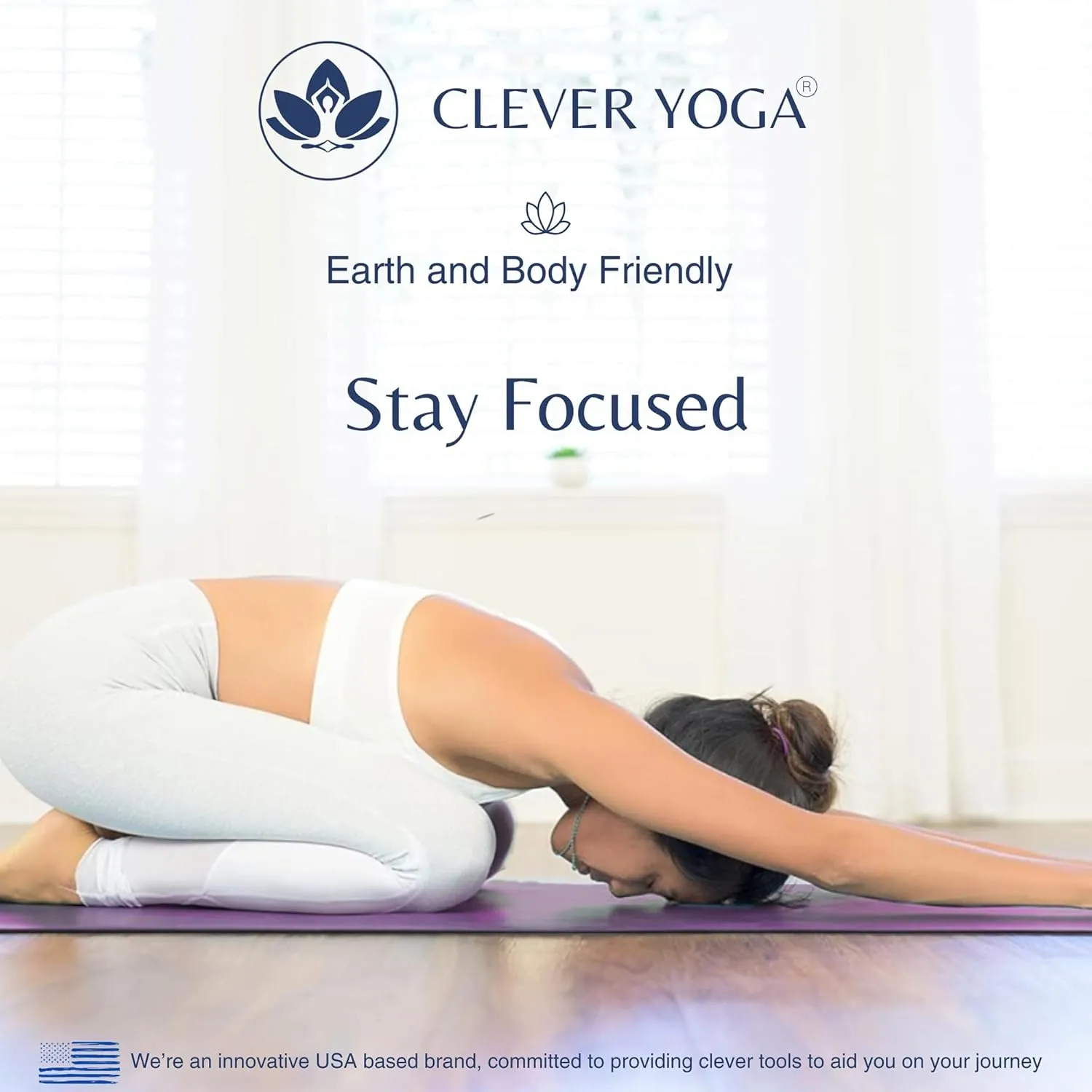 Clever Yoga Liquid Balance Thick Yoga Mat - Pro Exercise Yoga Mat with Non-Slip Surface for Home Gym, Earth-Friendly & Recyclable Pilates and Workout Pad Women & Men, 4.5 mm