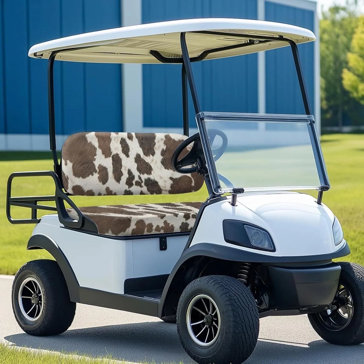 CLOHOMIN 2pcs Golf Cart Seat Bottom Cushion Back Rest Cover for Club Car Sports Golf Travel Sports Golf Cart Seat Cover