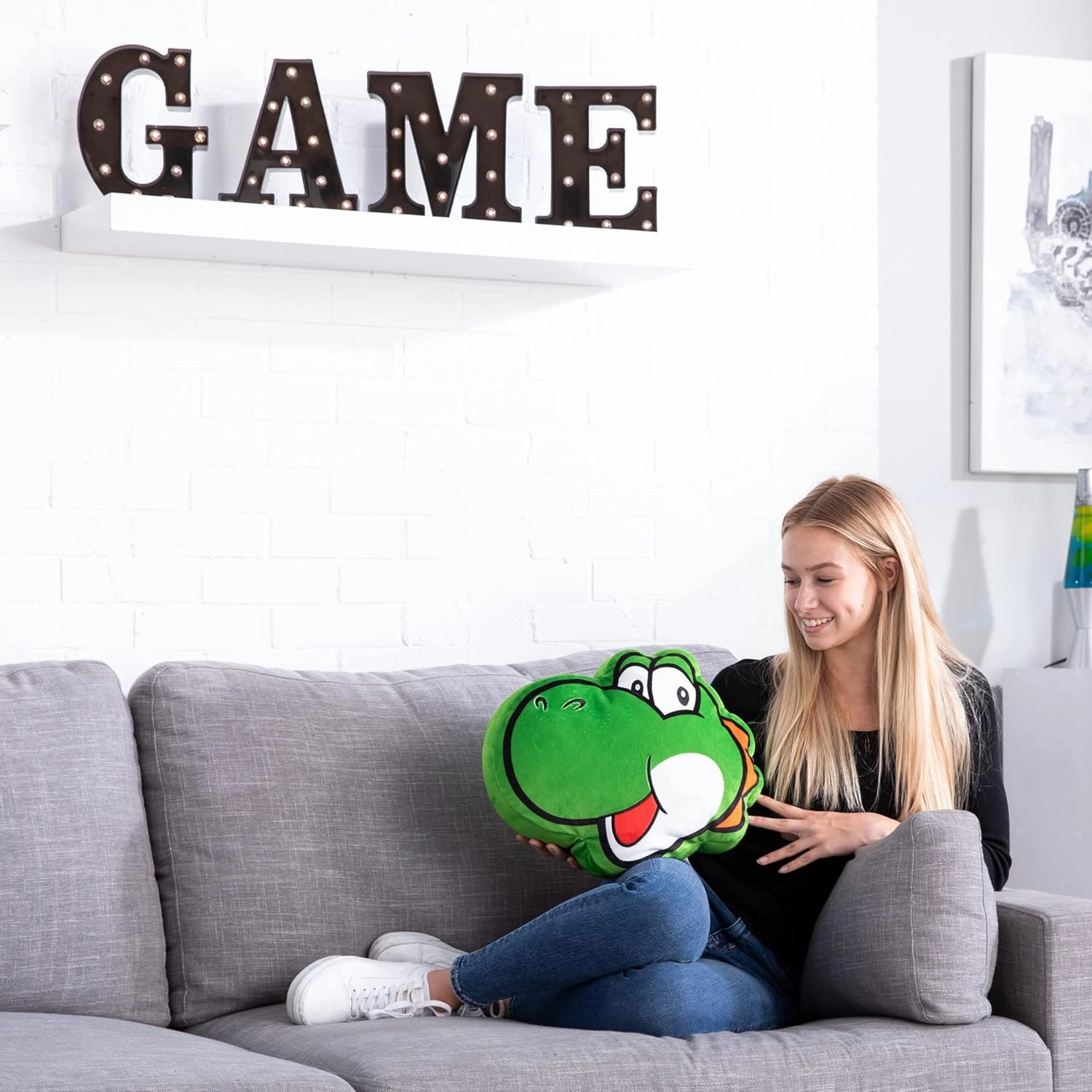 Club Mocchi- Mocchi- Nintendo Super Mario Plush - Yoshi Plushie - Collectible Squishy Plushies - 15 Inch