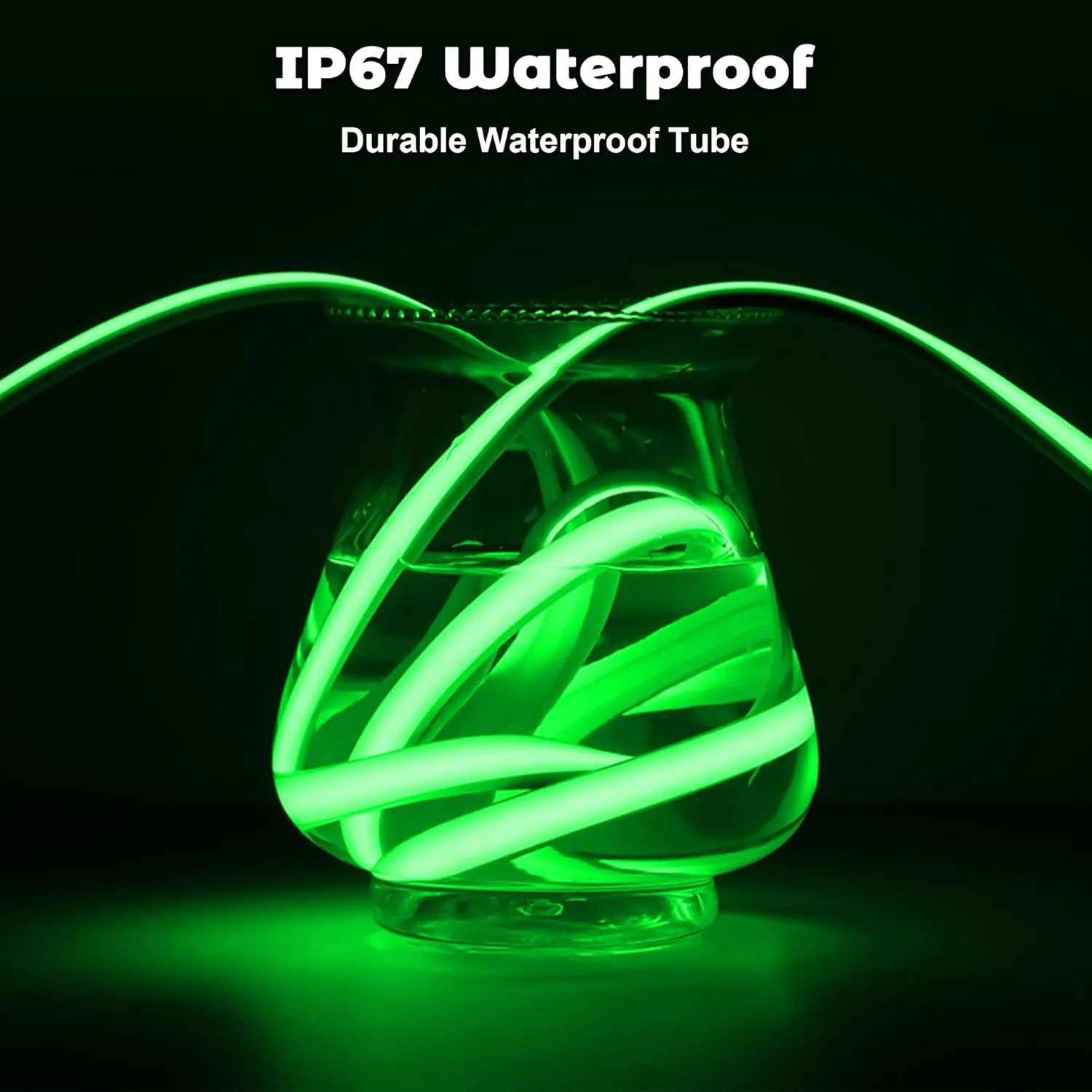 COB Boat Lights LED Waterproof, Marine LED Light Strip for Pontoon Boat with Remote and App, Exterior and Interior Boat Lighting for Jon Boat, Bass Boat, Cabin, Deck, RV (Green, 20ft)