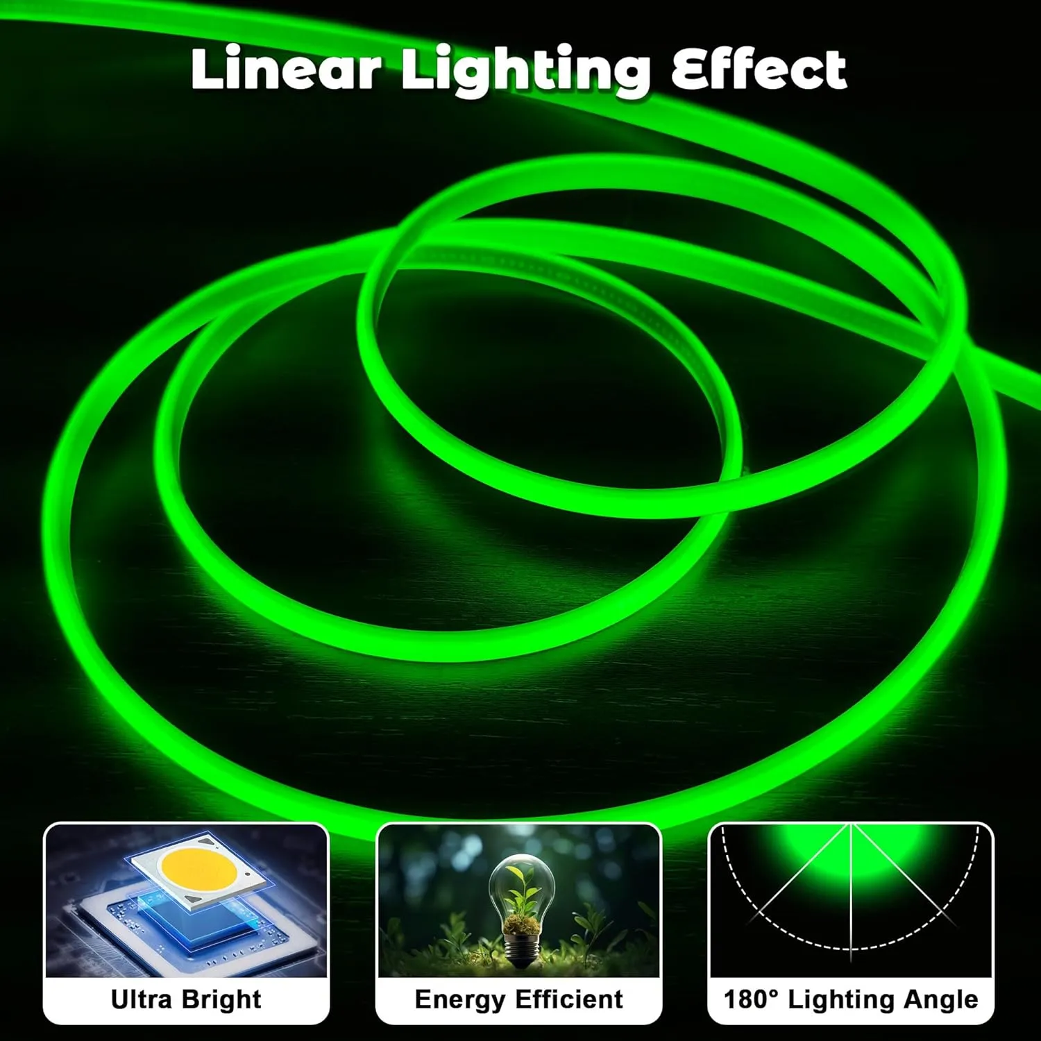 COB Boat Lights LED Waterproof, Marine LED Light Strip for Pontoon Boat with Remote and App, Exterior and Interior Boat Lighting for Jon Boat, Bass Boat, Cabin, Deck, RV (Green, 20ft)
