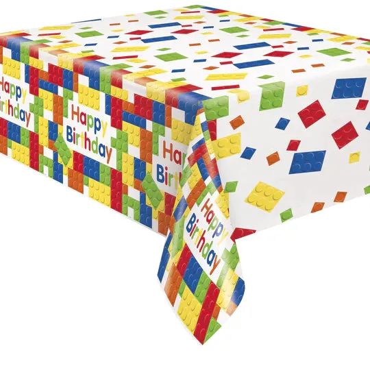Complete Bricks Themed Party Pack for 8 people Including Tableware and Favours