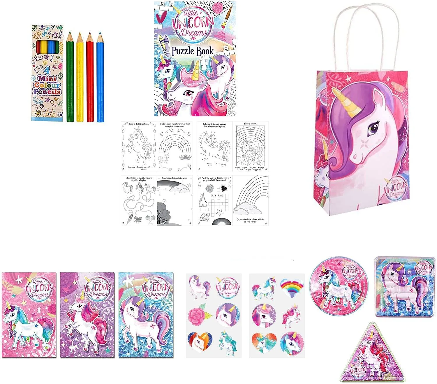Complete Unicorn Themed Party Pack for 8 people Including Tableware and Favours